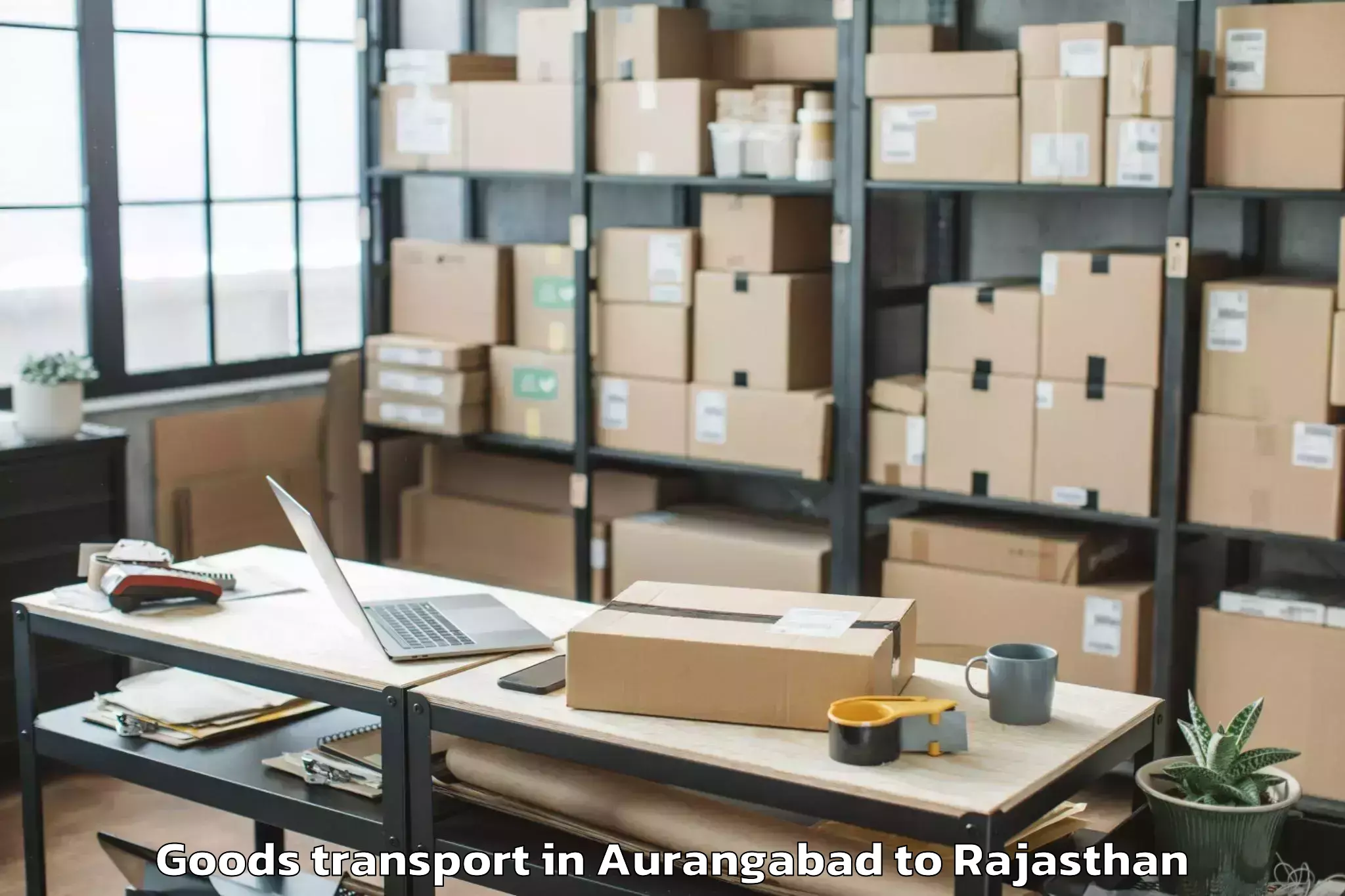 Easy Aurangabad to Indergarh Goods Transport Booking